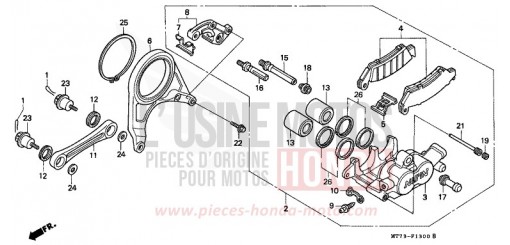 REAR BRAKE CALIPER NR750N de 1992